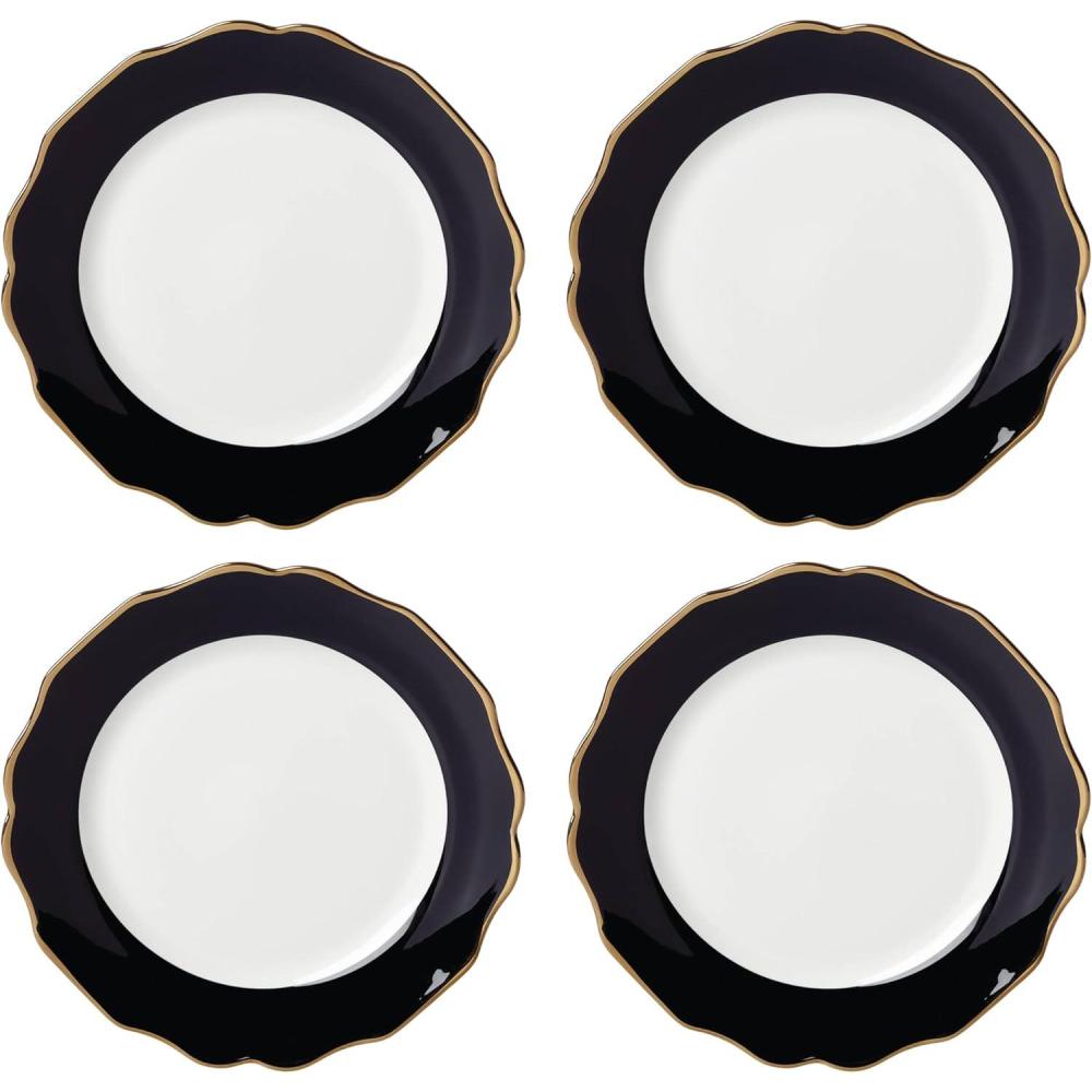 imageLenox 869125 Contempo Luxe Accent PlateDinner Plates  Set of 4  Black