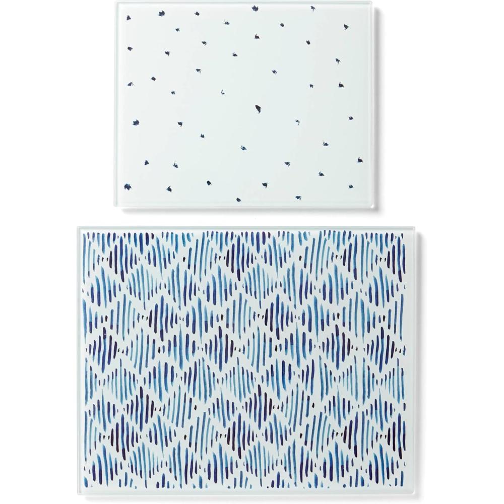 imageLenox 895698 Blue Bay 2Piece Glass Cutting Board Set