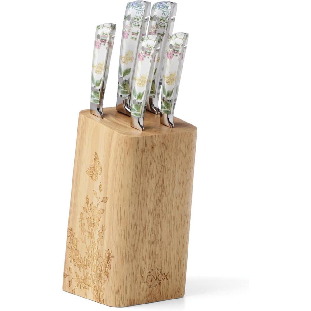 imageLenox 898379 Butterfly Meadow Herbs 4Piece Cutlery Set6Piece Cutlery Block Set