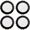 Lenox 869125 Contempo Luxe Accent Plate(Dinner Plates  Set of 4  Black)