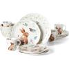 Lenox 893456 Butterfly Meadow Bunny Salt & Pepper, Easter Serveware(16-Piece Dinnerware Set)