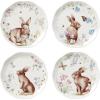 Lenox 893456 Butterfly Meadow Bunny Salt & Pepper, Easter Serveware(Accent Plates  Set of 4)