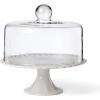 Lenox 896913 French Perle White Cake Plate with Dome, 11″ H x 10.25″ D