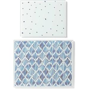 Lenox 895698 Blue Bay 2-Piece Glass Cutting Board Set