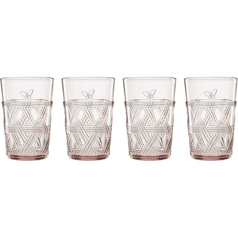 imageLenox 896076 Butterfly Meadow Pink Tall Glasses Set of 4