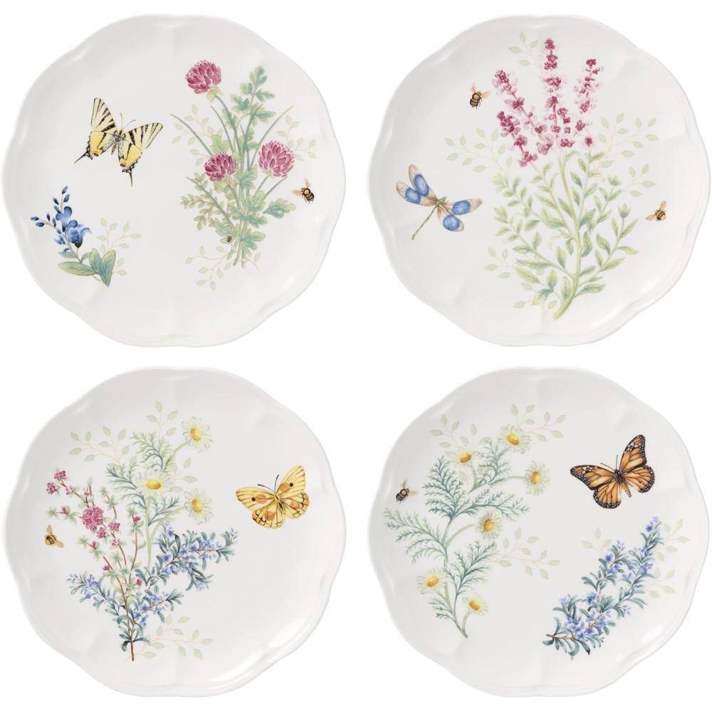 imageLenox 897831 Butterfly Meadow Herbs Tall Tumblers Set Of 4Accent Plates Set of 4