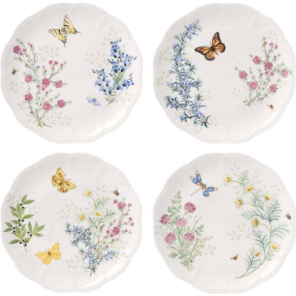 imageLenox 897831 Butterfly Meadow Herbs Tall Tumblers Set Of 4Dinner Plates Set of 4