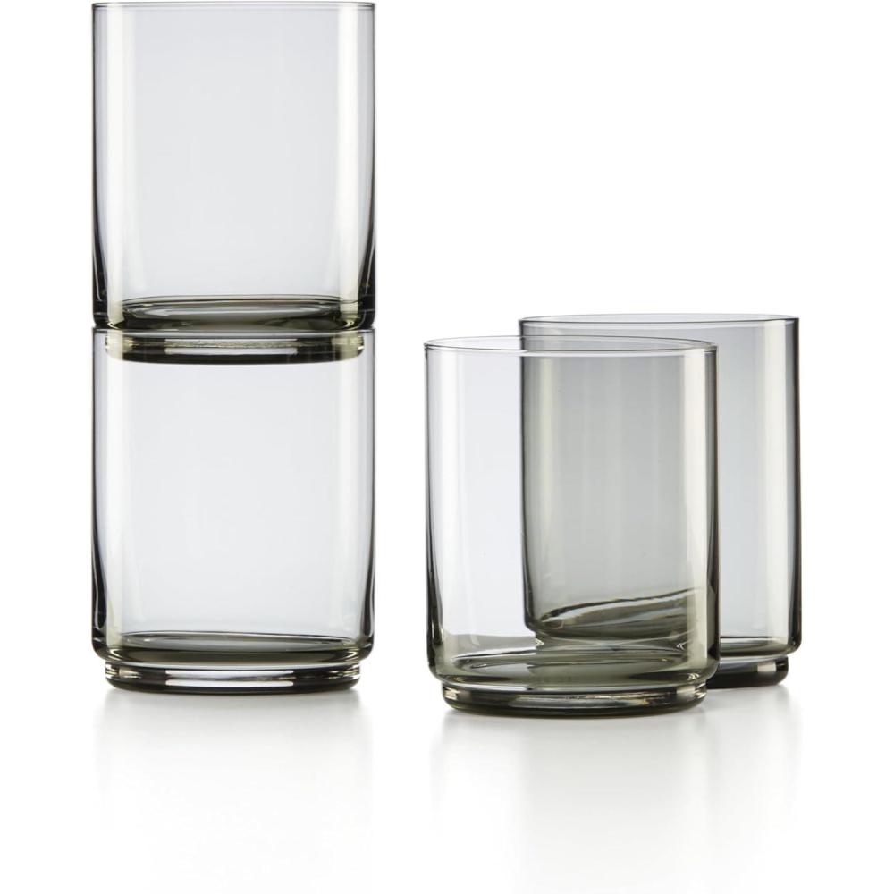 imageLenox Tuscany Classics 4Pc Short Glasses 110 OrangeTall Glasses Set of 4 Smoke