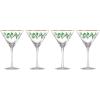 Lenox 893570 Holiday Decal 4-Piece Martini Glass Set, Christmas Dinnerware, Hosting