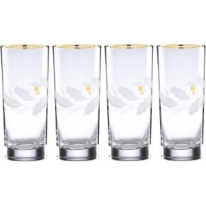 Lenox 886859 Holiday Gold 4-Piece Highball Glass Set, Christmas Dinnerware, Hosting