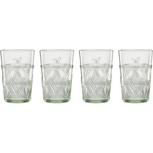Lenox 896074 Butterfly Meadow Green Tall Glasses, Set of 4