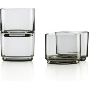 Lenox Tuscany Classics 4Pc Short Glasses, 1.10, Orange(Short Glasses  Set of 4  Smoke)