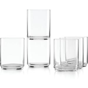 Lenox Tuscany Classics 4Pc Short Glasses, 1.10, Orange(Tall Glasses  Set of 6)