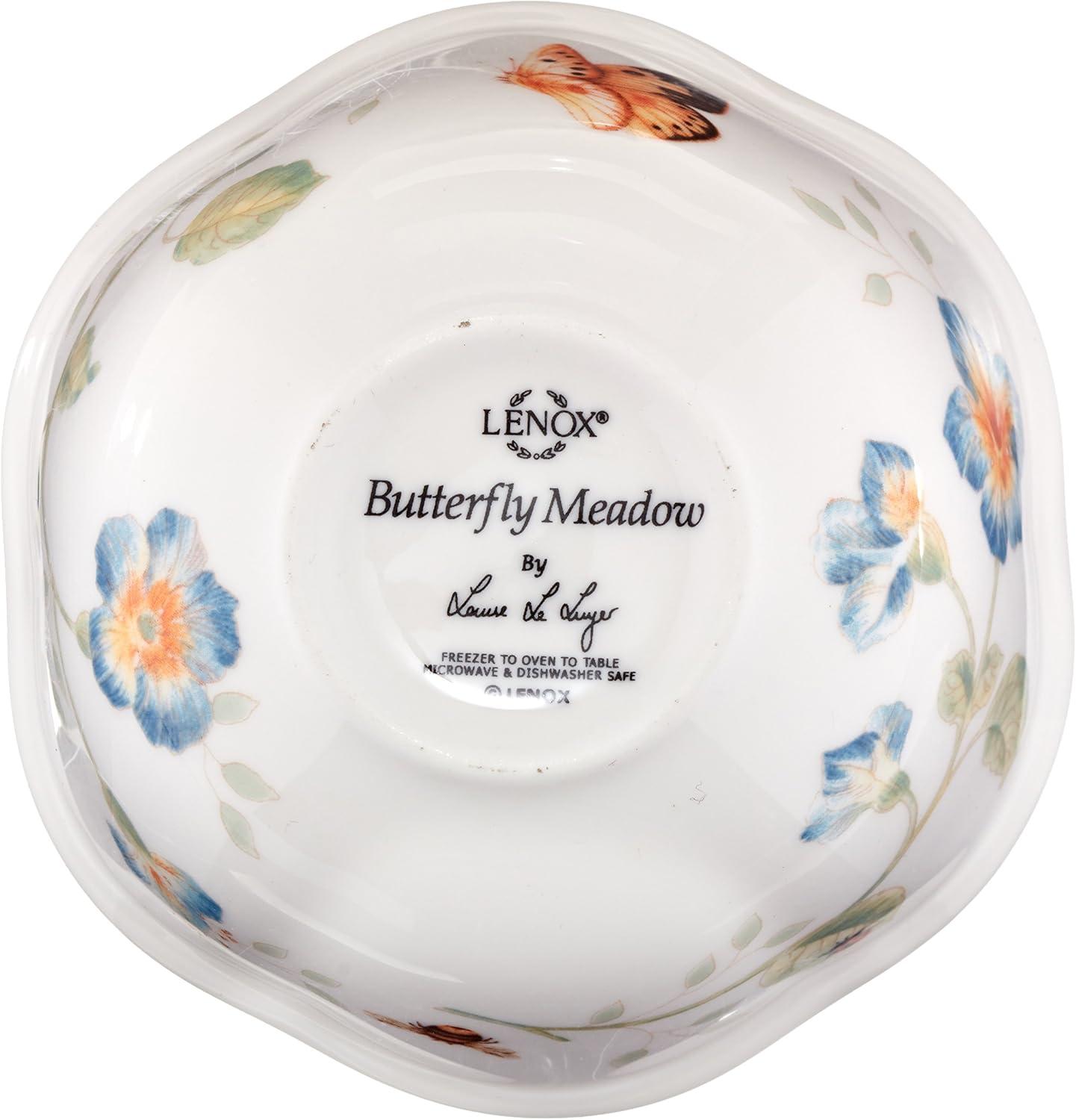 imageLenox 808071 Butterfly Meadow Espresso Cup And SaucerDessert Bowl White