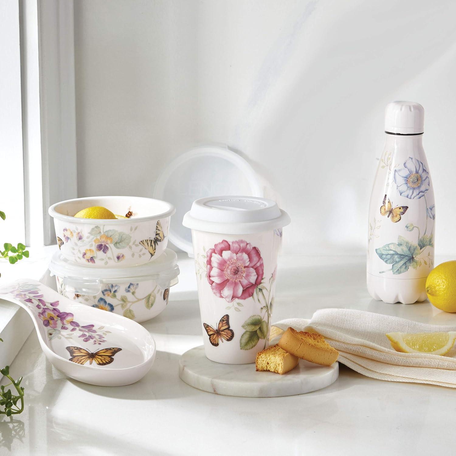 imageLenox 837583 Butterfly Meadow Thermal Travel Mug Multicolor 1 Count Pack of 1Thermal Travel Mug Multicolor