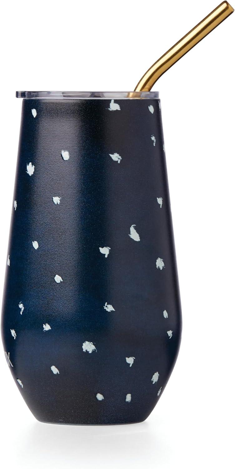 imageLenox 895898 Blue Bay Ikat Pattern Stainless Steel Cocktail TumblerDot
