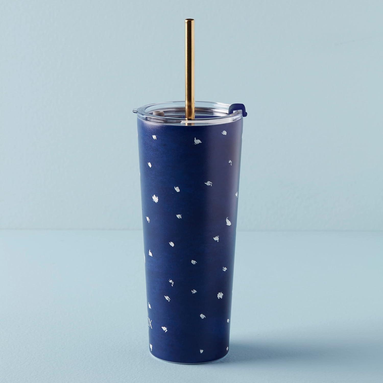 imageLenox 895898 Blue Bay Ikat Pattern Stainless Steel Cocktail TumblerDot