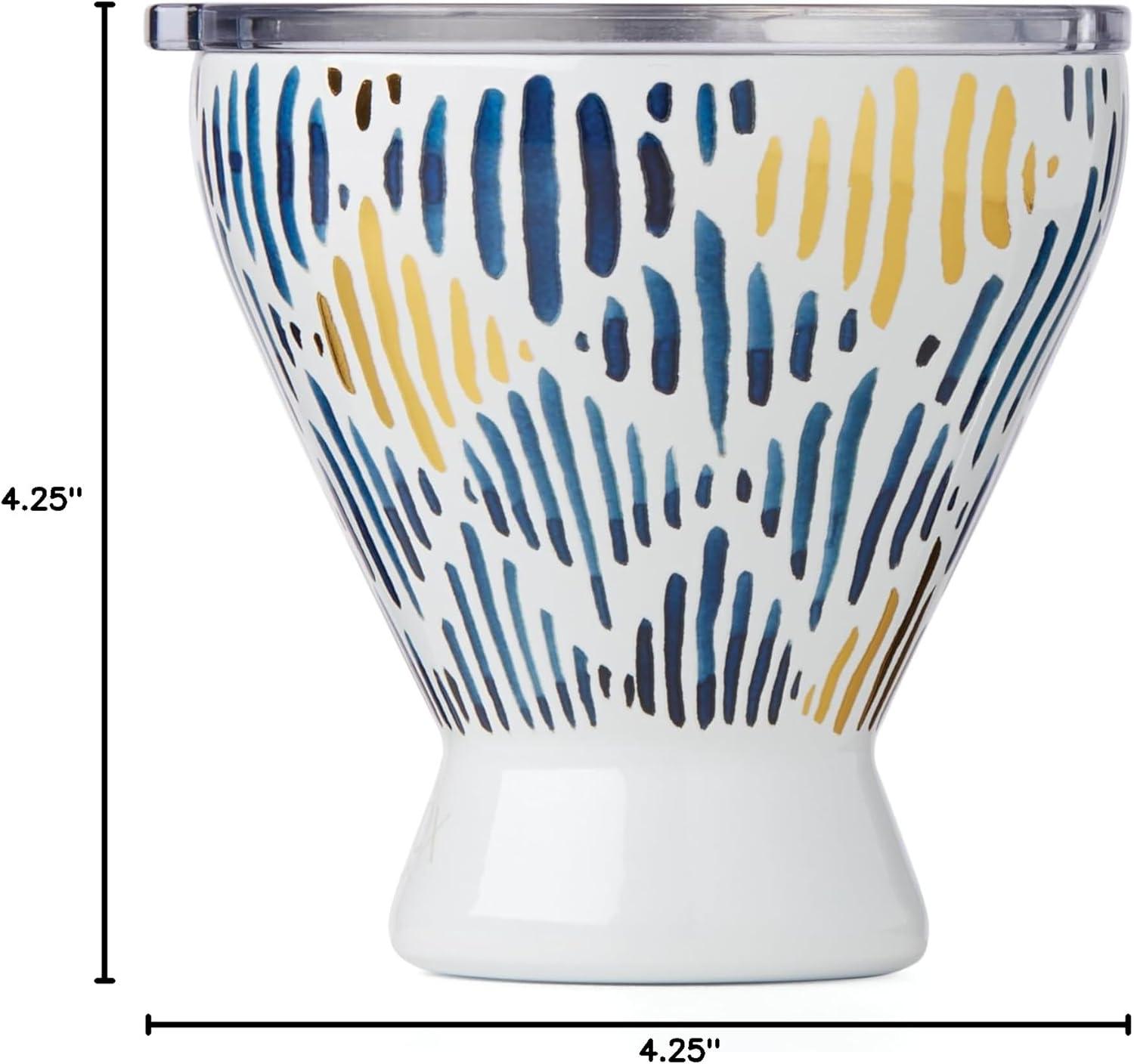 imageLenox 895898 Blue Bay Ikat Pattern Stainless Steel Cocktail TumblerIkat