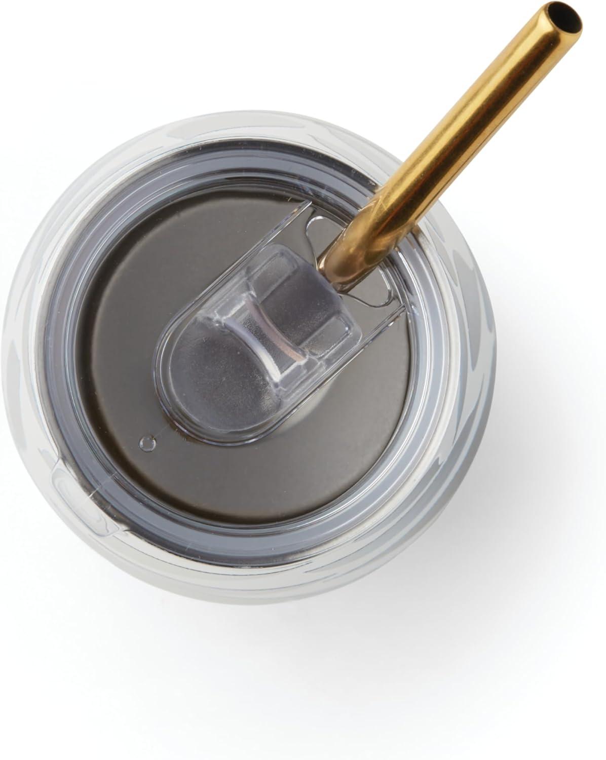 imageLenox 895898 Blue Bay Ikat Pattern Stainless Steel Cocktail TumblerLeaf