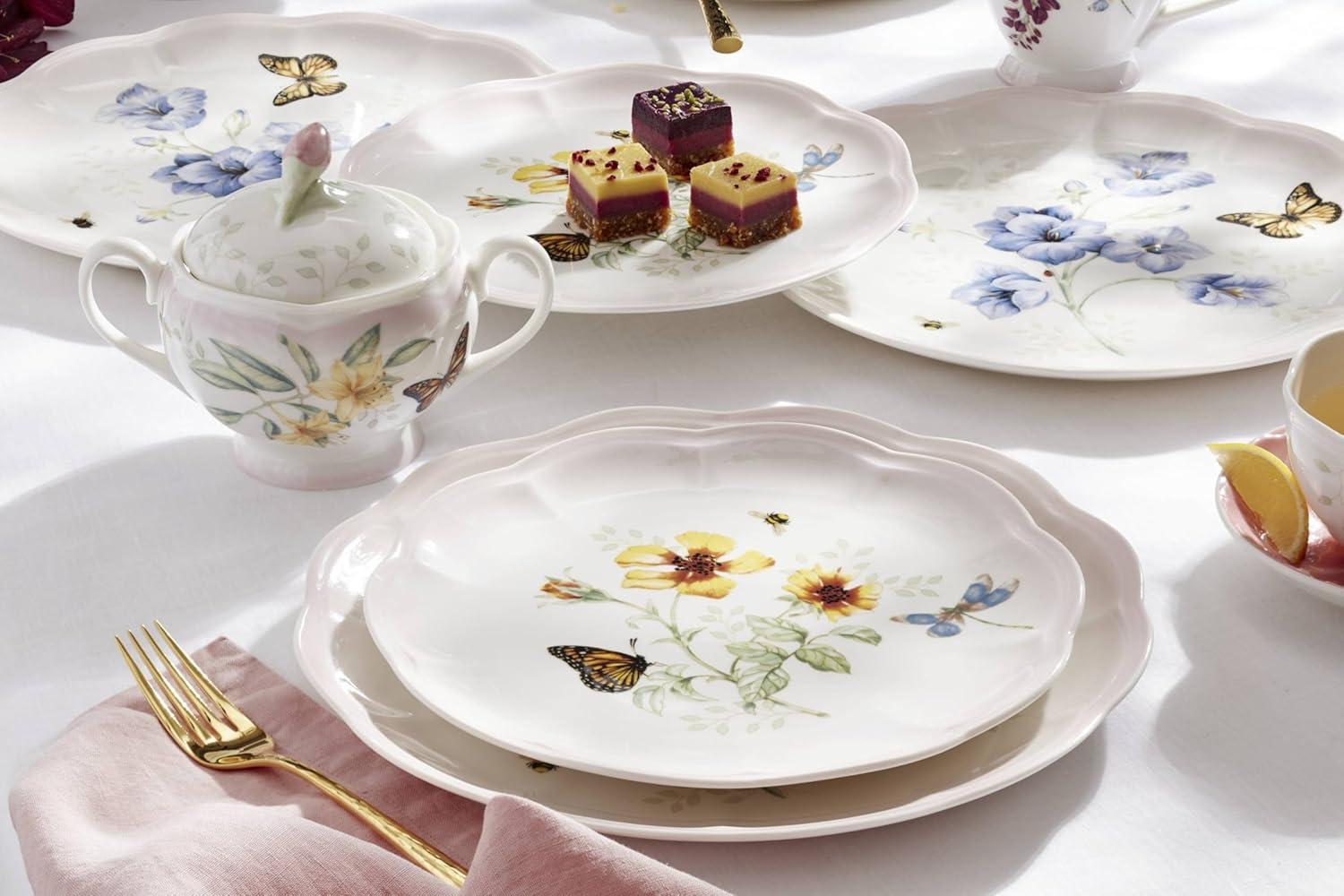 imageLenox 897102 Butterfly Meadow Pink Ombre 5Piece Tea Set12Piece Dinnerware Set