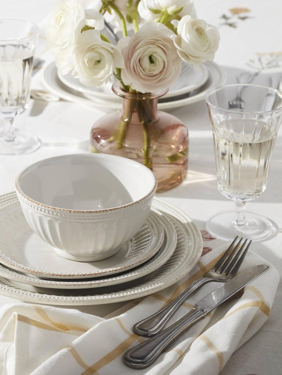 imageLenox French Perle Groove 2Piece Latte Mug Set 230 LB WhiteAllPurpose Bowls Set of 4