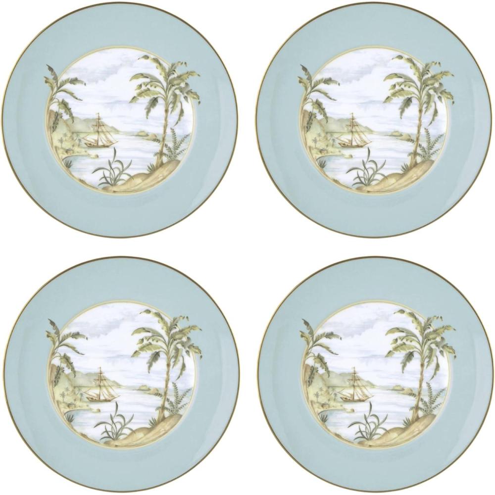 imageLenox 6226880 British Colonial Tradewind MugAccent Plates  Set of 4
