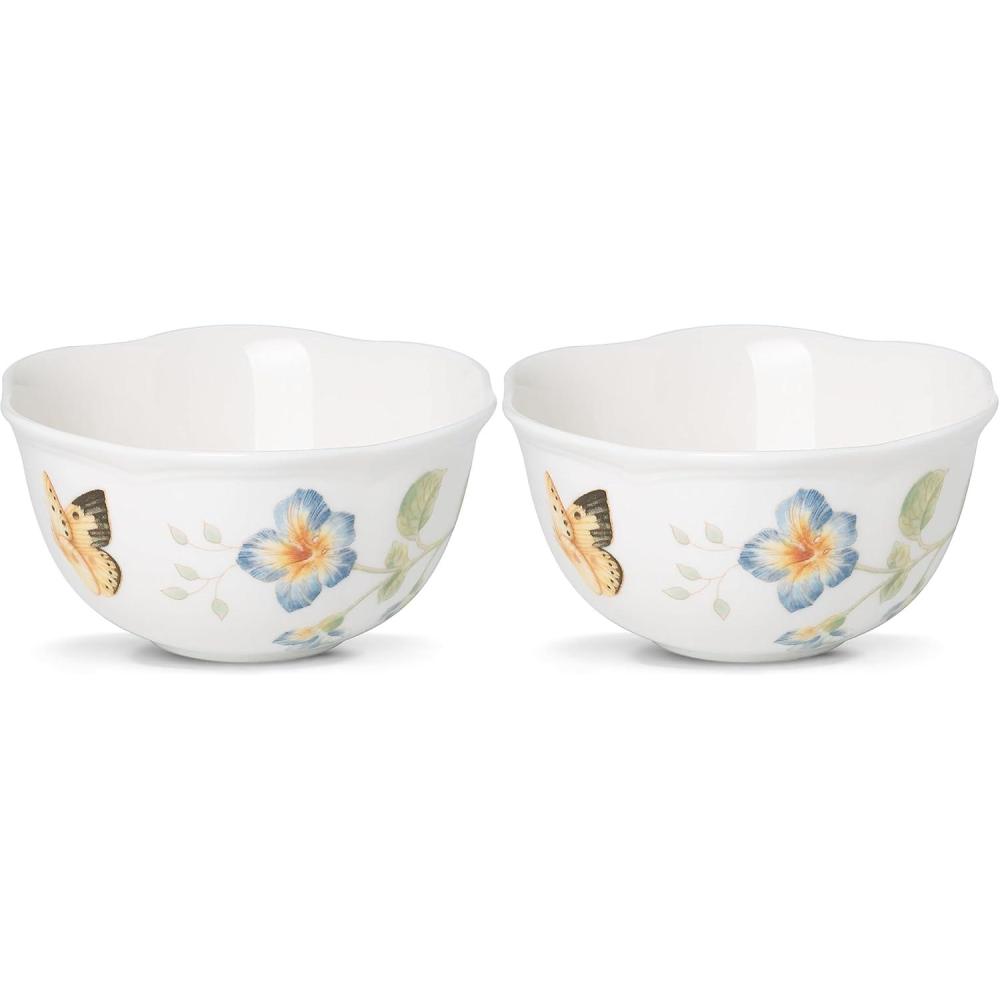 imageLenox 808071 Butterfly Meadow Espresso Cup And SaucerDessert Bowl White