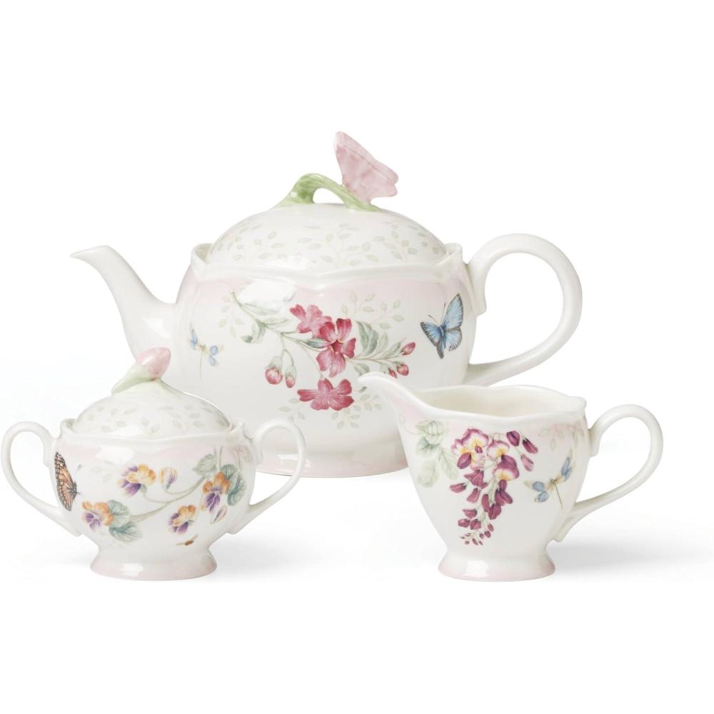 imageLenox 897102 Butterfly Meadow Pink Ombre 5Piece Tea Set5Piece Tea Set