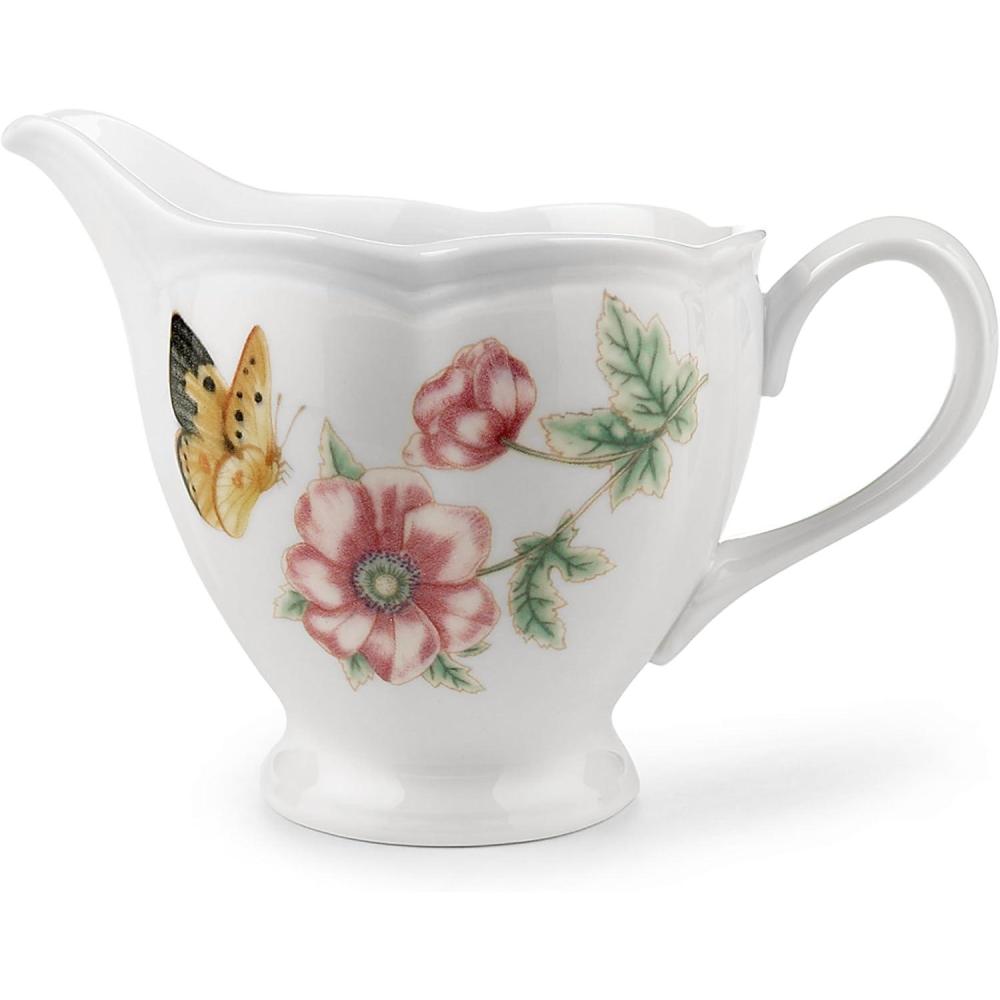 imageLenox Butterfly Meadow 8Piece Tea Set Service for 2 White7 Ounces