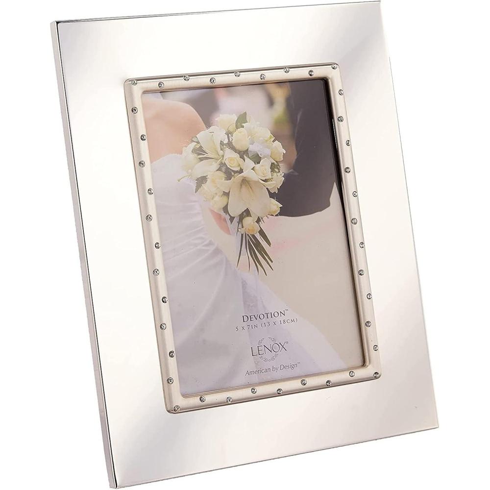 imageLenox Devotion Frame for 8 by 10Inch Photo 825521 MetallicPicture Frame 5 x 7