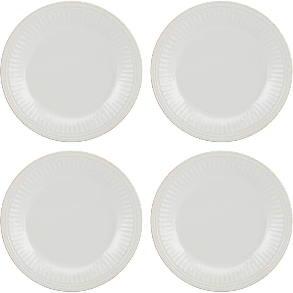 imageLenox French Perle Groove 2Piece Latte Mug Set 230 LB WhiteDinner Plates Set of 4