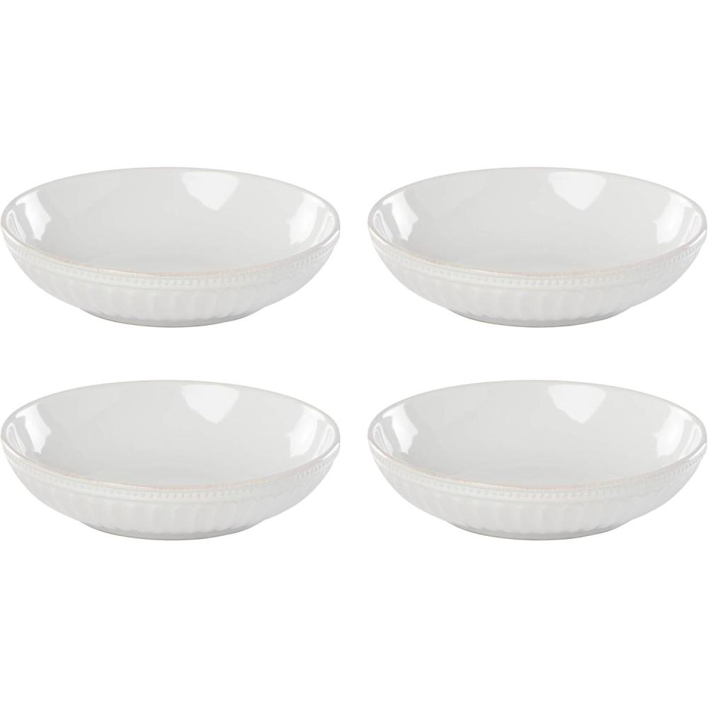 imageLenox French Perle Groove 2Piece Latte Mug Set 230 LB WhitePasta Bowls Set of 4