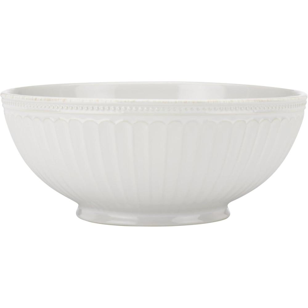 imageLenox French Perle Groove 2Piece Latte Mug Set 230 LB WhiteServing Bowl