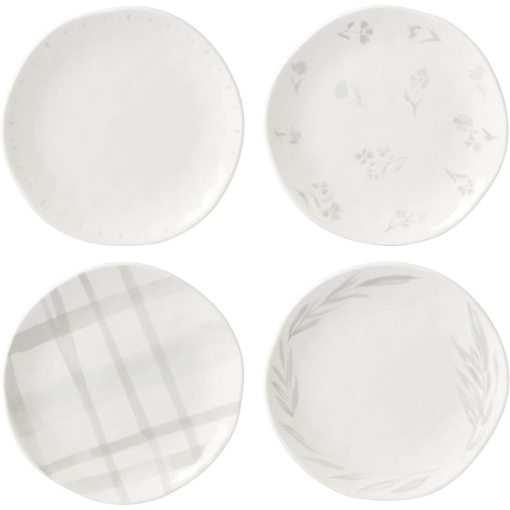 imageLenox Oyster Bay 4Pc Mugs 275 WhiteTidbit Plates Set of 4