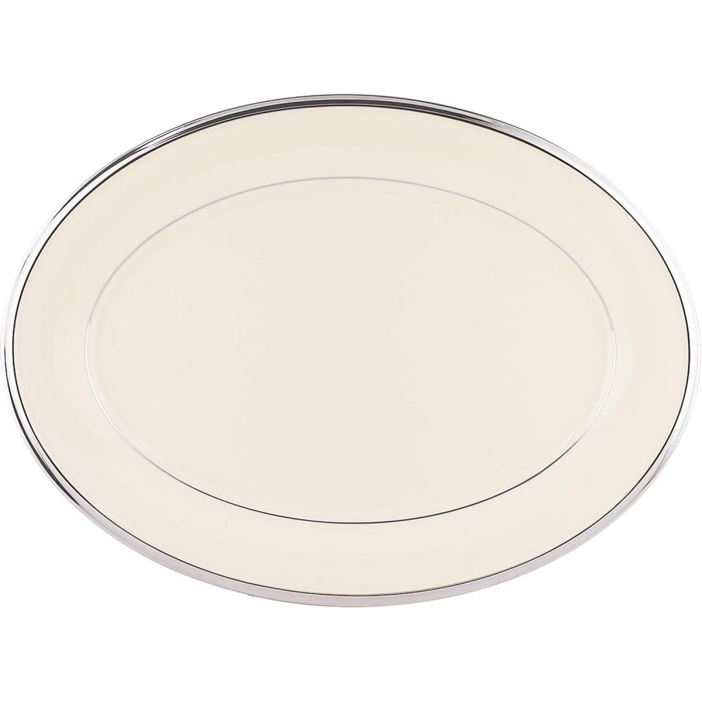 imageLenox Solitaire Teacup Cup ivoryplatinumPlatter