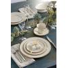 Lenox 140104040 Eternal Saucer, 1 Piece, Porcelain, 6″ x 6″, Service for 1, Porcelain(5-Piece Place Setting)