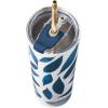 Lenox 895898 Blue Bay Ikat Pattern Stainless Steel Cocktail Tumbler(Leaf)