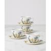 Lenox 898386 Wildflowers Tea Cup & Saucer, Set Of 4