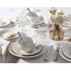 Lenox French Perle Groove 2-Piece Latte Mug Set, 2.30 LB, White(Dinner Plates  Set of 4)