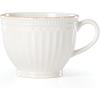 Lenox French Perle Groove 2-Piece Latte Mug Set, 2.30 LB, White(Latte Mugs  Set of 2)