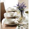 Lenox French Perle Scallop 12-Piece Dinnerware Set, 17.70 LB, White