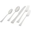 Lenox Silverware Set For 12, Portola 65-Piece Flatware Set with Serving Utensils, Service For 12, 18/10 Stainless Steel Flatware, Dishwasher Safe, Knives Spoons and Forks (Silver, 65 pieces)
