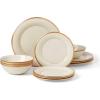 Lenox 140104040 Eternal Saucer, 1 Piece, Porcelain, 6″ x 6″, Service for 1, Porcelain(12-Piece Set)