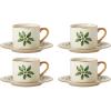 Lenox 146504030 Holiday Teacup, Christmas Drinkware(Espresso Cup & Saucer Set)