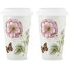 Lenox 808071 Butterfly Meadow Espresso Cup And Saucer(Travel Mug  Set of 2)