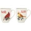 Lenox 863973 Winter Greeting 2-Piece Mr & Mrs Mug Set, Christmas Drinkware, Holiday Hosting(Mugs  Set of 2)