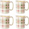 Lenox 894967 Holiday Plaid 4-Piece Mug Set, Christmas Dinnerware, Hosting(Mugs  Set of 4)