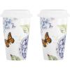 Lenox 896462 Butterfly Meadow Blue Thermal Travel Mugs, Set Of 2(4 Count)
