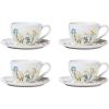 Lenox 896612 Wildflowers 8-Piece Espresso Cups & Saucers Set