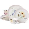 Lenox 897102 Butterfly Meadow Pink Ombre 5-Piece Tea Set(12-Piece Dinnerware Set)